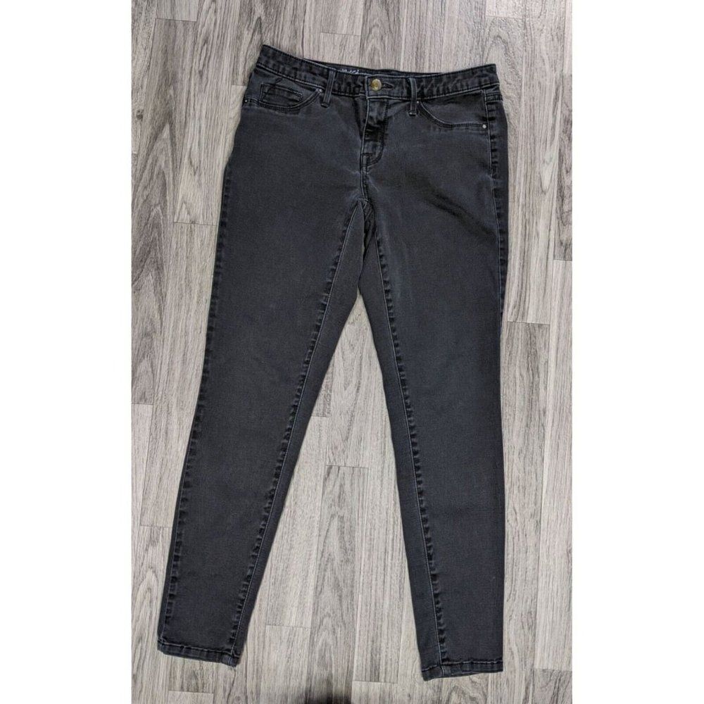 (3/$35) Mossimo Womens Size 6 Mid Rise Skinny Grey Black Denim Jeans Leggings
